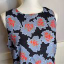 Glamorous  Blue Floral Shift Dress Retro Style Coral Orange Flower Size M Photo 3