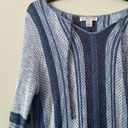 Christopher & Banks Women’s  tunic knit top long sleeve sweater blue striped LP Photo 2