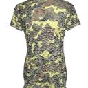 Cato  SMALL Camouflage Semi-Sheer Short Sleeve Round Neck Tee Photo 5