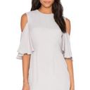 Keepsake Believer Cold Shoulder Mini Dress in Pale Gray Photo 0