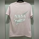 l*space NASA  Logo Light Baby Pink Short Sleeve Graphic Printed Tee T-Shirt - Small Photo 1