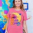 The Moon DaisyRae short cuffed sleeve neon tee Photo 0