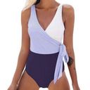 Cupshe NEW  1 Pc Swimsuit Wrap Color Block Tie Side M Photo 0