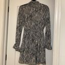 FAVLUX COPY - Snakeskin Gathered Waist Long sleeve chiffon dress Photo 5