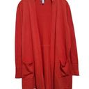 Isaac Mizrahi  Women's Orange Cardigan Sweater Sz Xlarge Photo 4