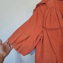 Judith March  Womens Medium Velvet Orange Jacket with Shoulder Bow Photo 5