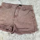 BDG  Urban Outfitters Rose Pink Acid Wash High Waisted Cuffed Shorts Size 28 Photo 1