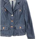 Fashion Bug  Denim Jean Jacket Womens 12 Cotton Casual Button Pockets Long Sleeve Photo 2