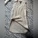 BCBG MAXAZRIA‎ cream open knit sweater vest XXS Photo 2