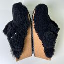 Birkenstock  Papillo Fanny Teddy Shearling Buckle Black Wedge Sandals 7 Photo 5