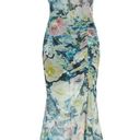 Lee Sau  Freida Dress in Blue Small Womens Floral Midi Cocktai Party Photo 10