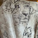 Alberto Makali Vintage  Cheetah Animal Print Lined Linen Blazer Jacket Tan Size 8 Photo 7