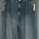 Pilcro Single Front Pleated High Rise Relaxed Fit Wide Leg in Med Wash Sz 29 NWT Photo 2