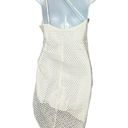 Amanda Uprichard Silva Dress White Ruched Netted Overlay One Shoulder Sexy Small Photo 1