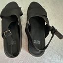 Eileen Fisher Woman’s Black Wedge Nubuck Leather Buckle Strappy Sandals, Sz 10 Photo 11
