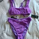 Wild Fable NWT Purple Ribbed Two Piece Bikini Set Photo 0