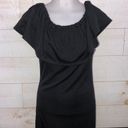 Boutique NEW Black Off The Shoulder Bodycon Midi Dress Photo 0