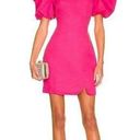 Elliatt  x REVOLVE Ava Dress Womens Large Hot Pink Open Back Puff Sleeve Barbie Photo 0