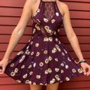 Kendall + Kylie  Maroon Floral Dress Photo 0