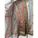 Cole Haan  Iridescent Taupe Hooded Trench Raincoat Size Medium Photo 7