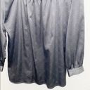 Krass&co NY& Silver Square Neck Silky Patterned Blouse Photo 2