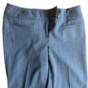Loft  Marisa Wool Pinstripe Wide Leg Pants Gray High Rise Size 2 Y2K Photo 1