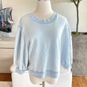 Something Navy  Mandi Cropped Sweatshirt Light Blue Size M Photo 1