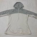 Nike  Pro Dri Fit White & Gray 1/2 Zip Up Pullover Running Track Jacket Womens XL Photo 2