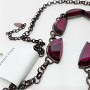 Coldwater Creek Purple Crescent Gem Long Necklace Photo 1