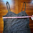 American Eagle  Black Floral Lace Sleeveless Tank Bodycon Mini Dress Size 8 Photo 5