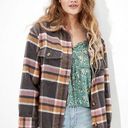 American Eagle AE Oversized Plaid Shirt Jacket Photo 0