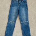 BLANK NYC  the Madison crop high rise cropped distressed blue jeans in size 30 Photo 0