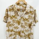 Caribbean Joe  Cream Orange Linen Button Down Shirt Women's Size X-Large XL Photo 7