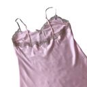 Victoria's Secret Victoria’s Secret women’s L silky pink satin cami slip lace sequin neck trim Photo 6