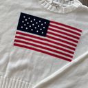 moon&madison American flag iconic crewneck pullover knit sweater medium cream NEW NWT Photo 2