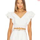 Revolve White Ruffled Crop Hailey Top Photo 0