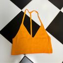 Rag and Bone  Soleil Ribbed Bra Crop Halter Top Cotton Marigold Orange-Yellow sz L Photo 7