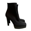 DKNY  Zed Black Platform High Heel Back Zip Square Toe Boots Size 7.5M Photo 0