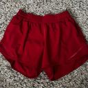 Lululemon  Hotty hot 4” dark red shorts size 4 Photo 0