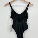 Good American NEW  Always Fits One Piece Swimsuit Crinkle Black Women's 1/2 S/M Photo 4