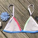 Tavik swim Gray Colorful Tavik Sand Colorblock Jett Triangle Bikini Top Photo 0