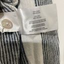 Orvis  Linen Rayon Blend Striped Button Down Roll Tab Sleeve Size Small Photo 4