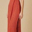 Savannah Morrow  Lana Midi Dress in Scarlet Red NWT XL Silk Bamboo Halter Photo 2