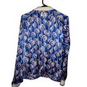 Scotch & Soda  Printed Reversible Bomber Jacket Women Size XL Pink Blue Combo Photo 3