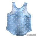 Cynthia Rowley  Blue Plaid Daisy Print Racerback Tank Photo 1