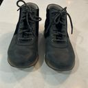 Dansko  “Ginny” Black Leather Suede Lace-Up Bootie/Boots 40 Leather Upper Casual Photo 1