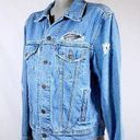 Levis Distressed Ex-Boyfriend Denim Trucker Blue Jean Jacket~M~  Photo 2