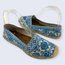 Brighton Belina Blue Canvas Fabric Bella Capri Espadrille Loafer Flat 7 $98 Photo 0