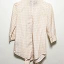 Kardashian Kollection  Hounds Tooth Pink White Bow Blouse Photo 1