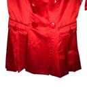 Bebe  RED SATIN DOUBLE BREASTED PEPLUM PEACOAT WOMEN SIZE XS 3/4 SLEEVES POCKETS Photo 2